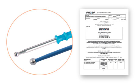 Gebrauchsanweisungen und Konformitätserklärung von bipolare Pinzetten