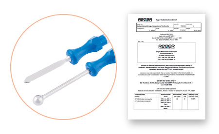 Gebrauchsanweisungen und Konformitätserklärung von bipolare Pinzetten